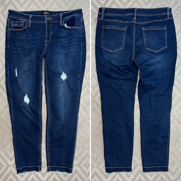 Buffalo David Bitton Jeans Buffalo David Bitton Womens 2 32 Jess Rip Repair Mid Rise Skinny